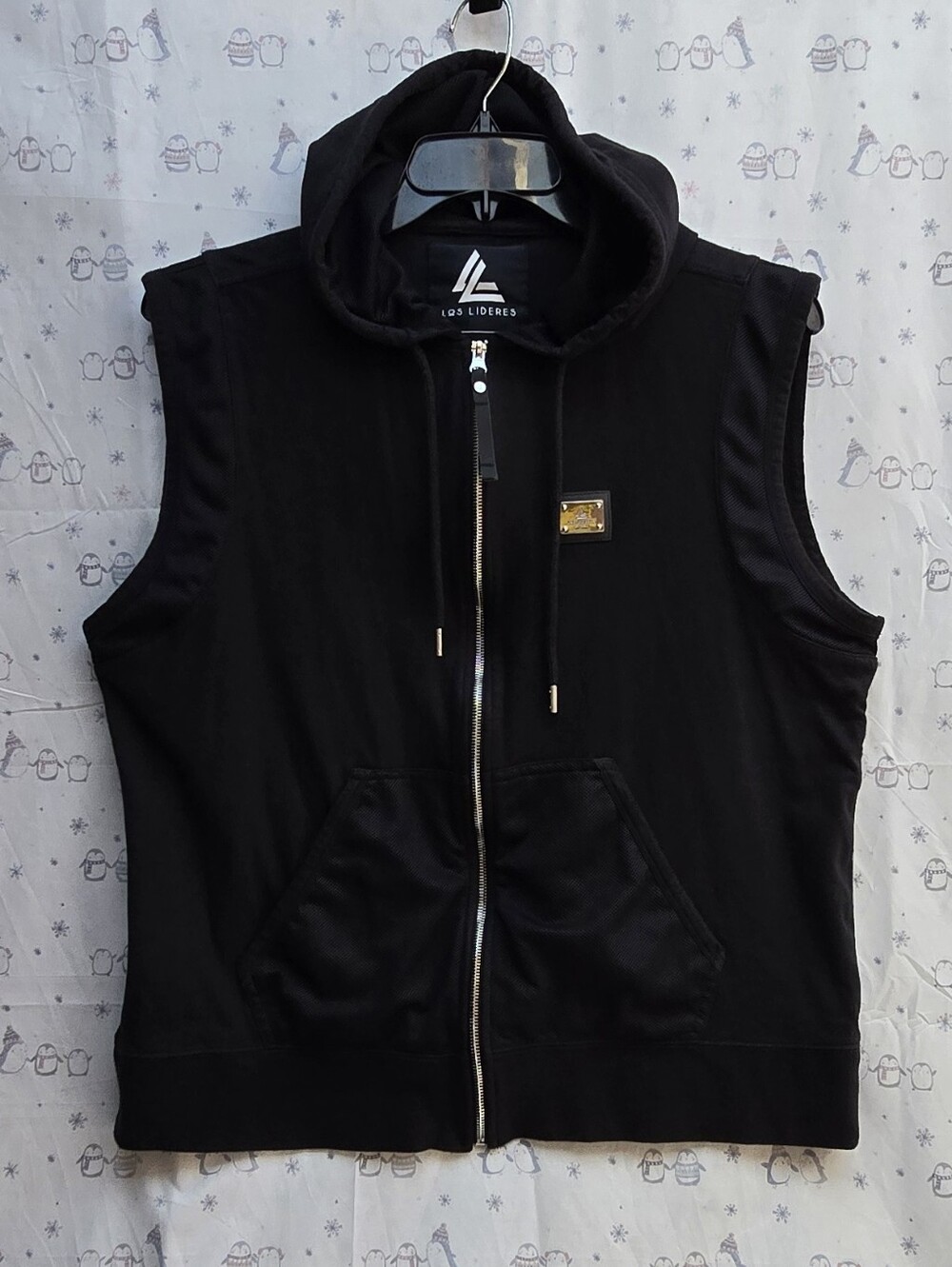 Los Lideres By Marc Ecko Sleeveless Hoodie. Front Zip Mesh Pockets & Sleeves XL.